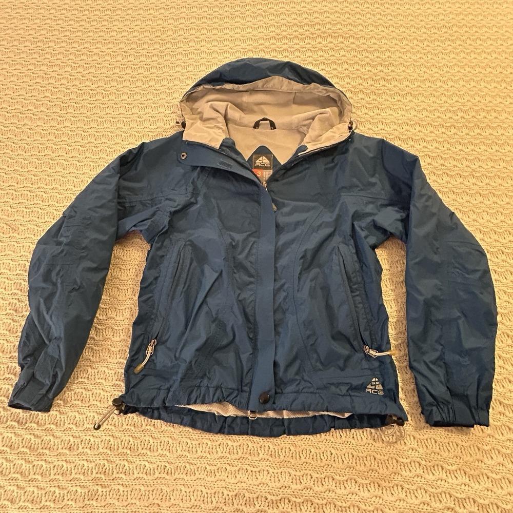 Vintage Nike Acg Women's XS Fit storm Windbreaker Blue Fits Like Xxs
